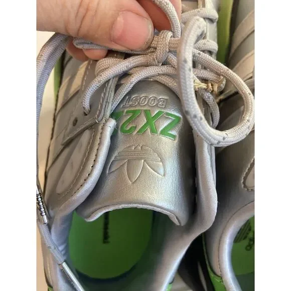 adidas gazelle silver green womens Adidas ZX 22 Boost Kawasaki Ninja Silver Metallic main image 1